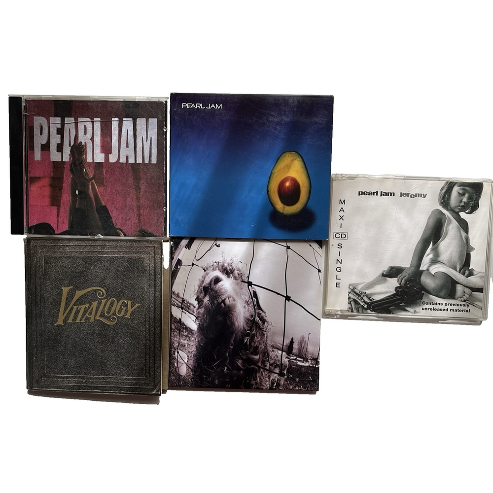 Pearl Jam CDs Lot Ten Vitalogy VS Avocado Jeremy 90s Grunge Rock Alt